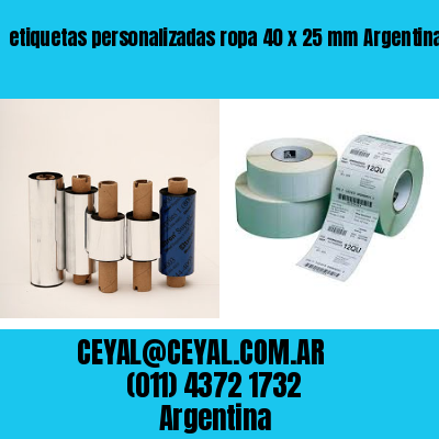 etiquetas personalizadas ropa 40 x 25 mm	Argentina