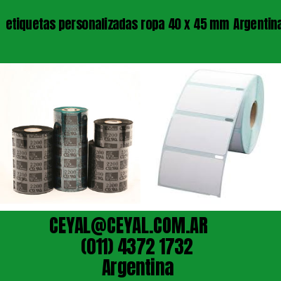 etiquetas personalizadas ropa 40 x 45 mm	Argentina