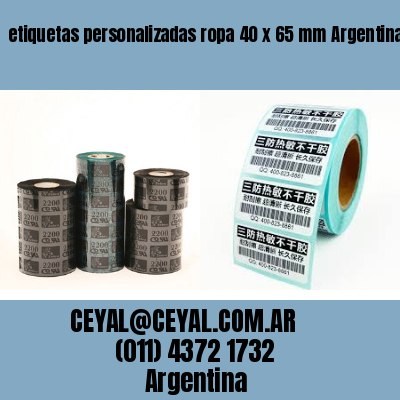 etiquetas personalizadas ropa 40 x 65 mm	Argentina