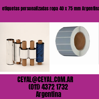 etiquetas personalizadas ropa 40 x 75 mm	Argentina