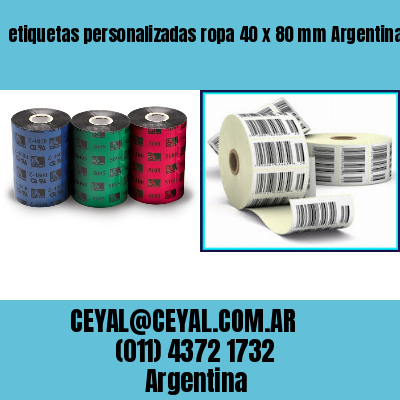 etiquetas personalizadas ropa 40 x 80 mm	Argentina