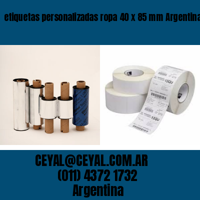 etiquetas personalizadas ropa 40 x 85 mm	Argentina