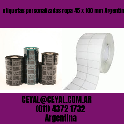 etiquetas personalizadas ropa 45 x 100 mm	Argentina