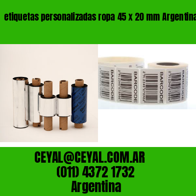 etiquetas personalizadas ropa 45 x 20 mm	Argentina