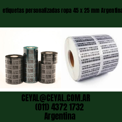 etiquetas personalizadas ropa 45 x 25 mm	Argentina