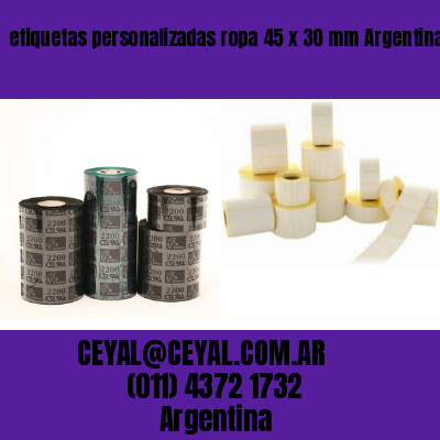 etiquetas personalizadas ropa 45 x 30 mm	Argentina