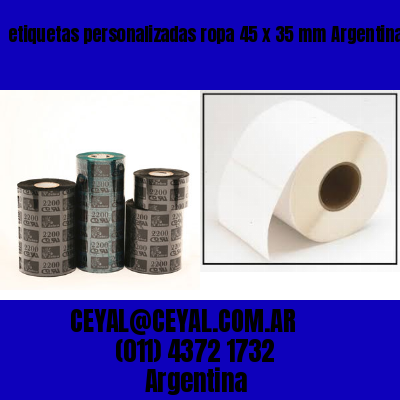 etiquetas personalizadas ropa 45 x 35 mm	Argentina