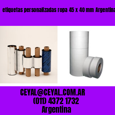 etiquetas personalizadas ropa 45 x 40 mm	Argentina