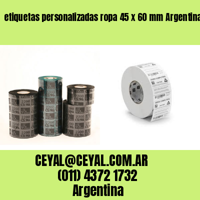 etiquetas personalizadas ropa 45 x 60 mm	Argentina