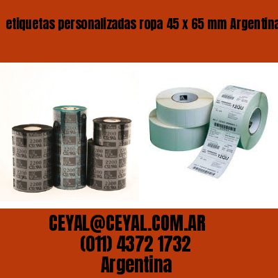 etiquetas personalizadas ropa 45 x 65 mm	Argentina