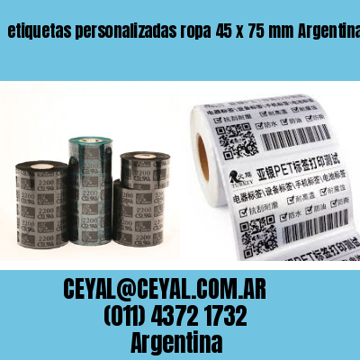 etiquetas personalizadas ropa 45 x 75 mm	Argentina