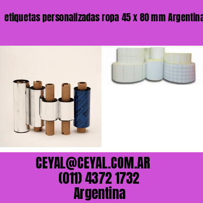 etiquetas personalizadas ropa 45 x 80 mm	Argentina