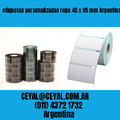 etiquetas personalizadas ropa 45 x 85 mm	Argentina