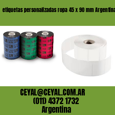 etiquetas personalizadas ropa 45 x 90 mm	Argentina