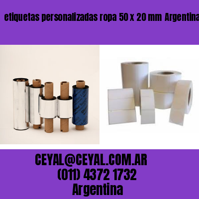 etiquetas personalizadas ropa 50 x 20 mm	Argentina