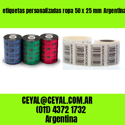 etiquetas personalizadas ropa 50 x 25 mm	Argentina