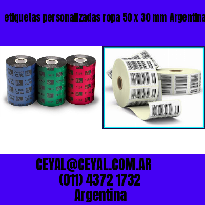 etiquetas personalizadas ropa 50 x 30 mm	Argentina