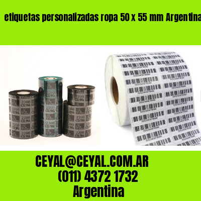 etiquetas personalizadas ropa 50 x 55 mm	Argentina