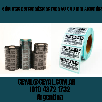 etiquetas personalizadas ropa 50 x 60 mm	Argentina