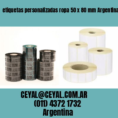 etiquetas personalizadas ropa 50 x 80 mm	Argentina