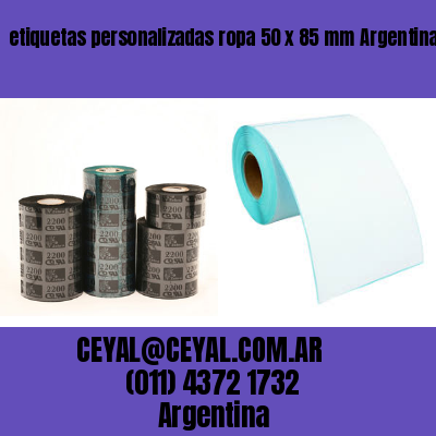 etiquetas personalizadas ropa 50 x 85 mm	Argentina