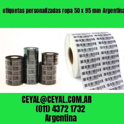 etiquetas personalizadas ropa 50 x 95 mm	Argentina