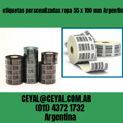 etiquetas personalizadas ropa 55 x 100 mm	Argentina