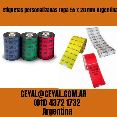 etiquetas personalizadas ropa 55 x 20 mm	Argentina