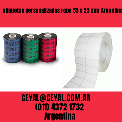 etiquetas personalizadas ropa 55 x 25 mm	Argentina