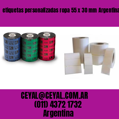 etiquetas personalizadas ropa 55 x 30 mm	Argentina