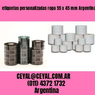 etiquetas personalizadas ropa 55 x 45 mm	Argentina