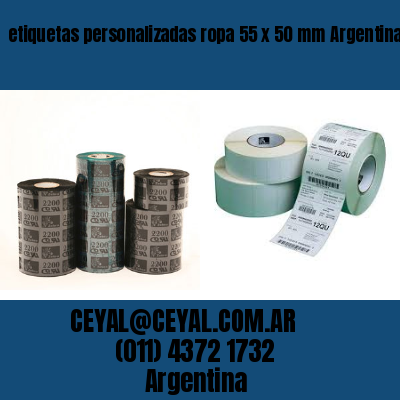 etiquetas personalizadas ropa 55 x 50 mm	Argentina