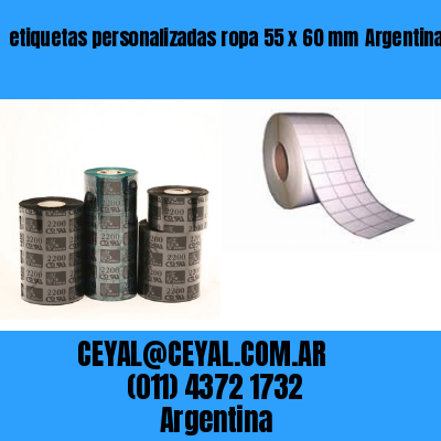 etiquetas personalizadas ropa 55 x 60 mm	Argentina