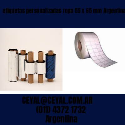 etiquetas personalizadas ropa 55 x 65 mm	Argentina