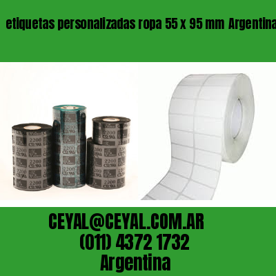 etiquetas personalizadas ropa 55 x 95 mm	Argentina