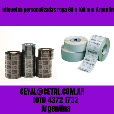 etiquetas personalizadas ropa 60 x 100 mm	Argentina