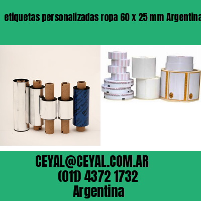 etiquetas personalizadas ropa 60 x 25 mm	Argentina