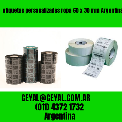 etiquetas personalizadas ropa 60 x 30 mm	Argentina