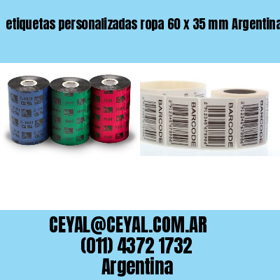 etiquetas personalizadas ropa 60 x 35 mm	Argentina