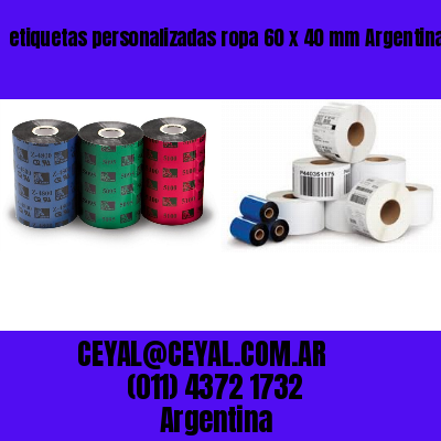 etiquetas personalizadas ropa 60 x 40 mm	Argentina