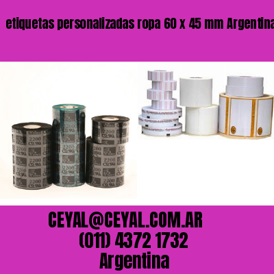 etiquetas personalizadas ropa 60 x 45 mm	Argentina