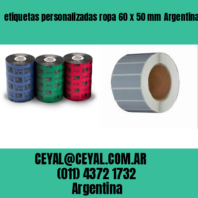 etiquetas personalizadas ropa 60 x 50 mm	Argentina