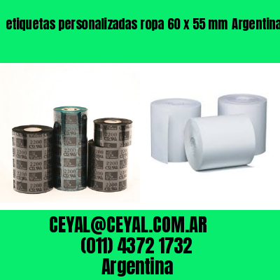 etiquetas personalizadas ropa 60 x 55 mm	Argentina