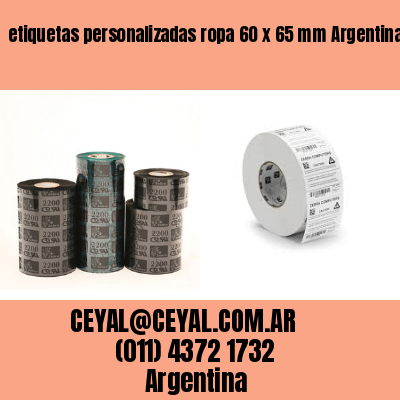 etiquetas personalizadas ropa 60 x 65 mm	Argentina