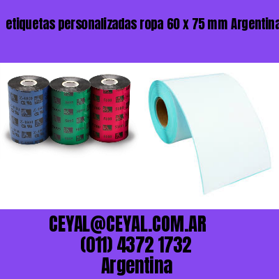 etiquetas personalizadas ropa 60 x 75 mm	Argentina