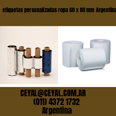 etiquetas personalizadas ropa 60 x 80 mm	Argentina