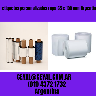 etiquetas personalizadas ropa 65 x 100 mm	Argentina