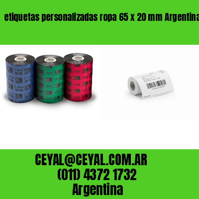 etiquetas personalizadas ropa 65 x 20 mm	Argentina