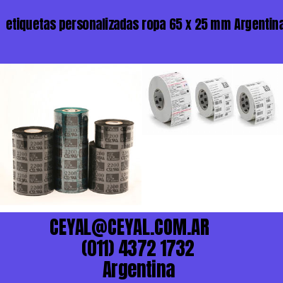 etiquetas personalizadas ropa 65 x 25 mm	Argentina