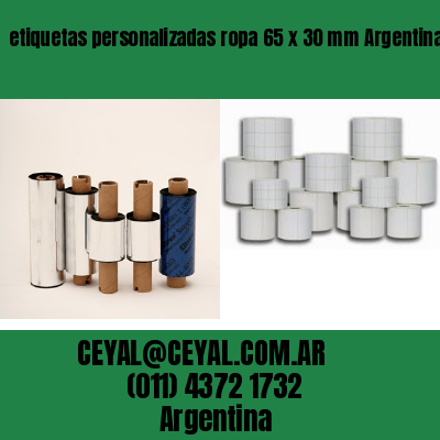 etiquetas personalizadas ropa 65 x 30 mm	Argentina